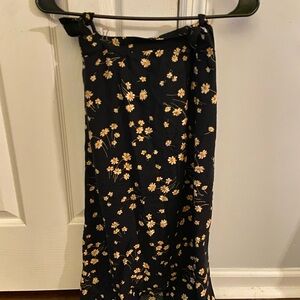 American Eagle Outfitters Black Floral Skirt